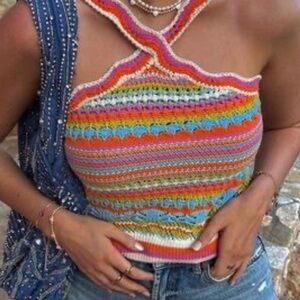 Zara Halter Knit Top